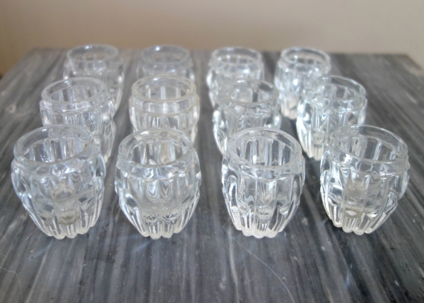Cave à liqueur d'époque Empire en cristal du Creusot et acajou - complète avec ses verres