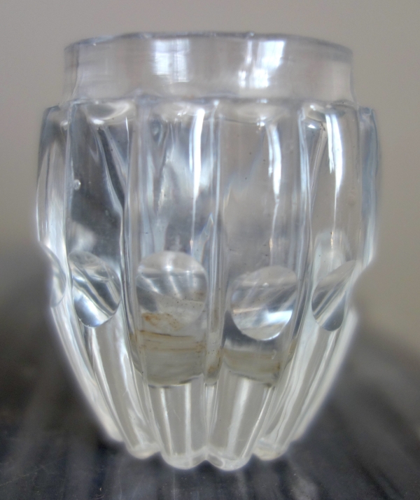 Cave à liqueur d'époque Empire en cristal du Creusot et acajou - complète avec ses verres