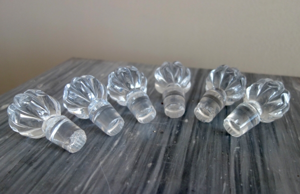 Cave à liqueur d'époque Empire en cristal du Creusot et acajou - complète avec ses verres