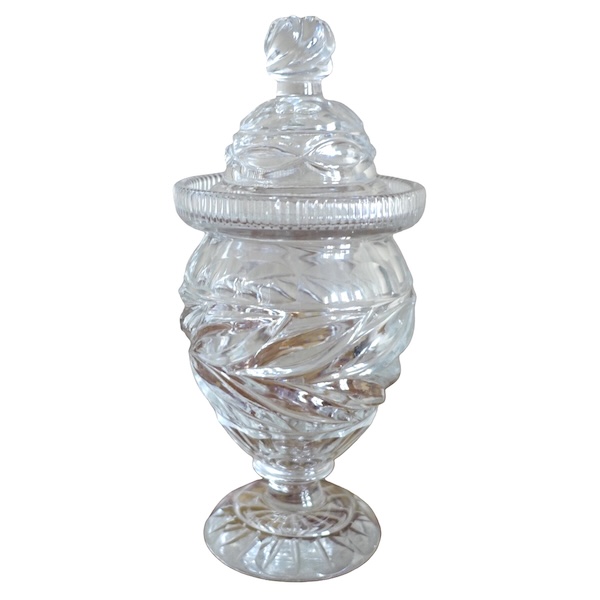 Le Creusot : early 19th century crystal jam jar - 19,8cm