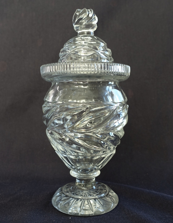 Le Creusot : early 19th century crystal jam jar - 19,8cm