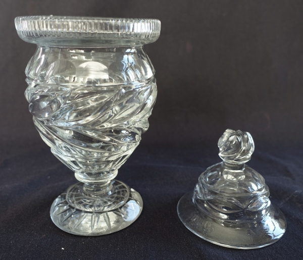 Le Creusot : early 19th century crystal jam jar - 19,8cm