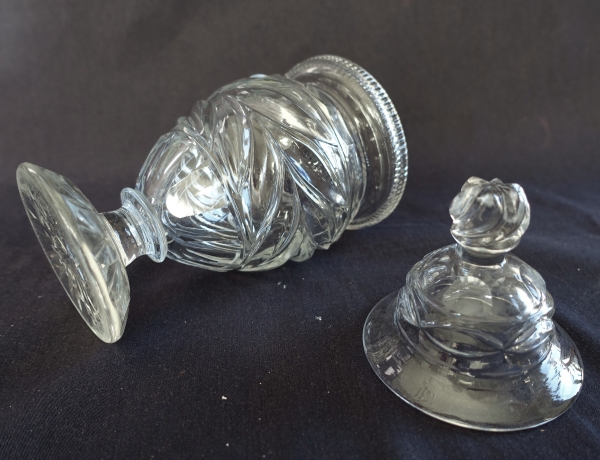 Le Creusot : early 19th century crystal jam jar - 19,8cm
