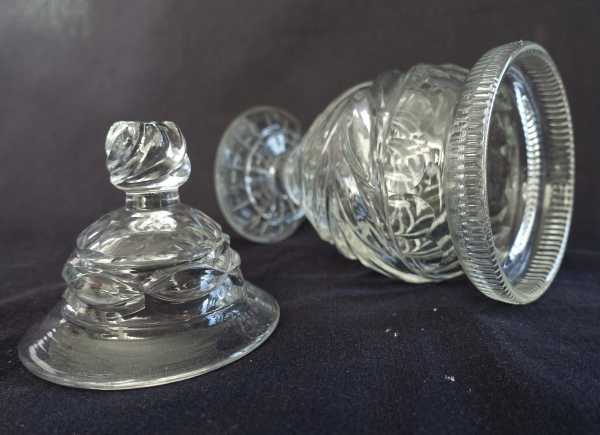 Le Creusot : early 19th century crystal jam jar - 19,8cm