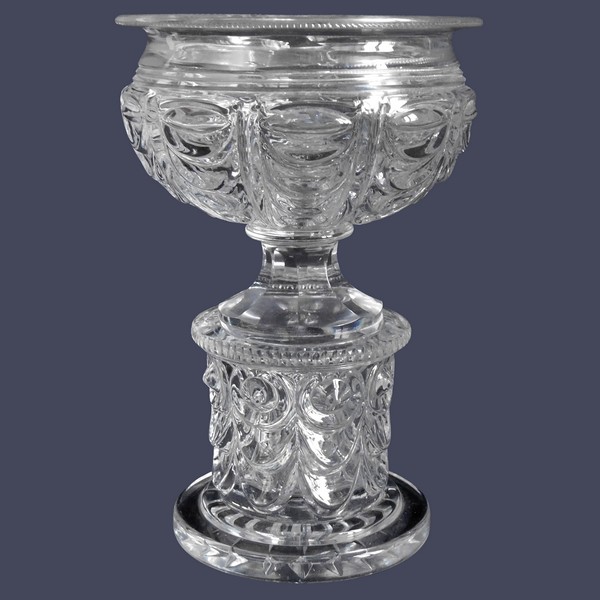 Baccarat / Le Creusot Crystal Candy Pot, 19th Century Circa 1830-40