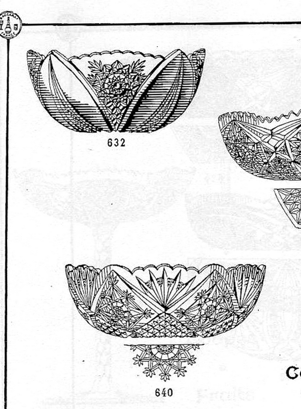 Saladier, coupe, jatte ou vide-poche en cristal de Baccarat taillé overlay rouge