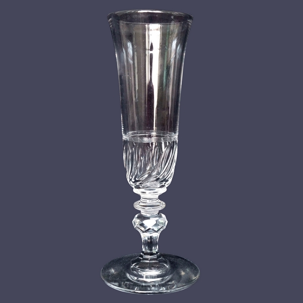 Baccarat crystal champagne flute, Napoleon III production