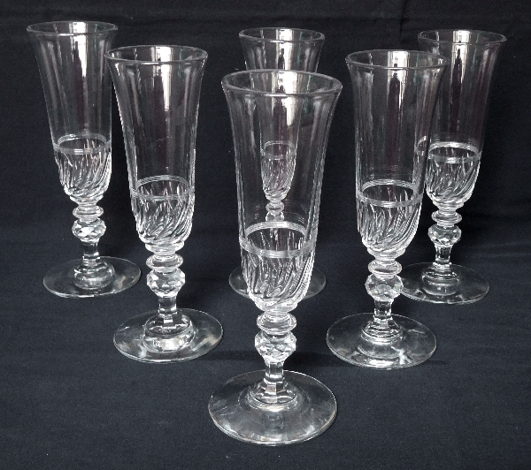 Baccarat crystal champagne flute, Napoleon III production