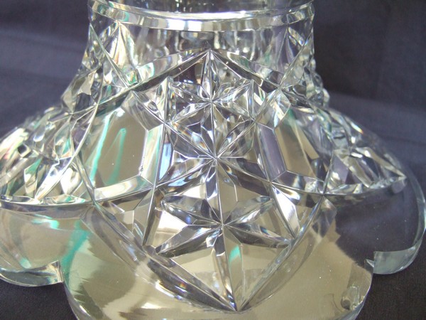 Stunning, rare Baccarat crystal fruit jar / table center piece, Juigne pattern