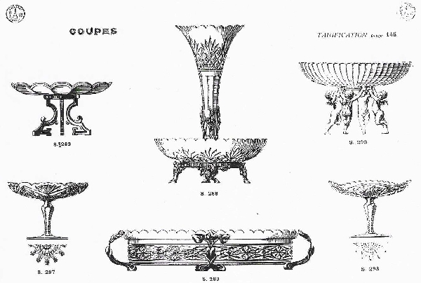 Baccarat crystal and bronze table center piece, late 19th century