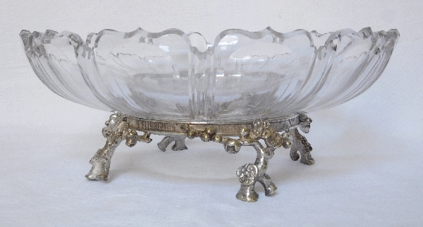 Baccarat crystal and bronze table center piece, late 19th century