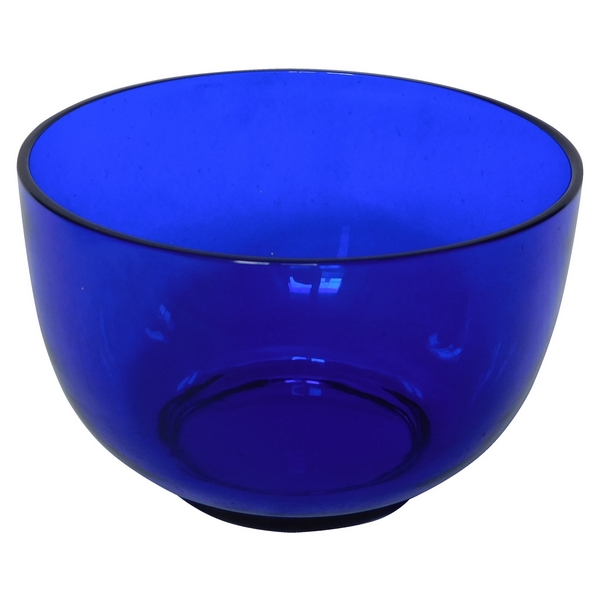 Baccarat crystal bowl, cobalt blue crystal