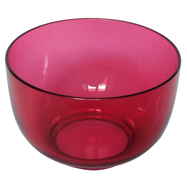 Baccarat crystal bowl, pink crystal