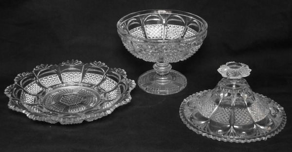 Drageoir en cristal de Baccarat / Le Creusot taillé et moulé, époque XIXe siècle