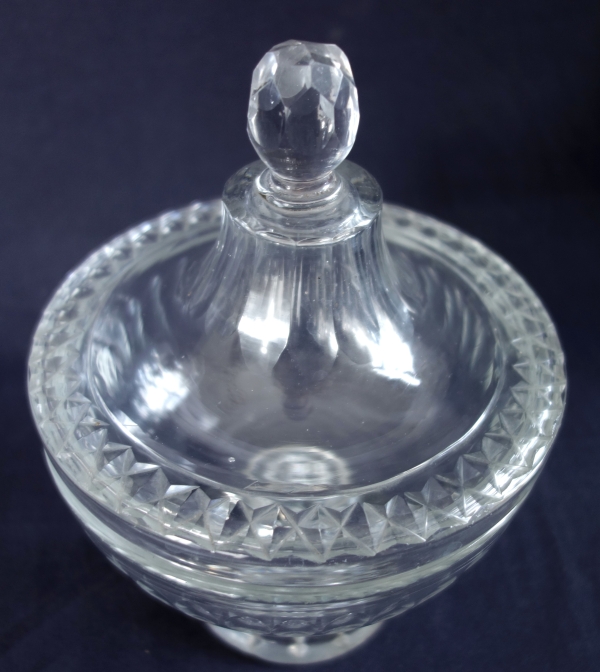 Drageoir en cristal taillé du Creusot d'époque 1830 - 1840