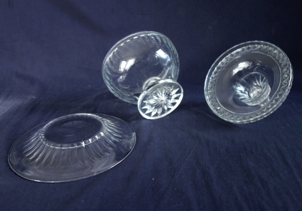 Drageoir en cristal taillé du Creusot d'époque 1830 - 1840