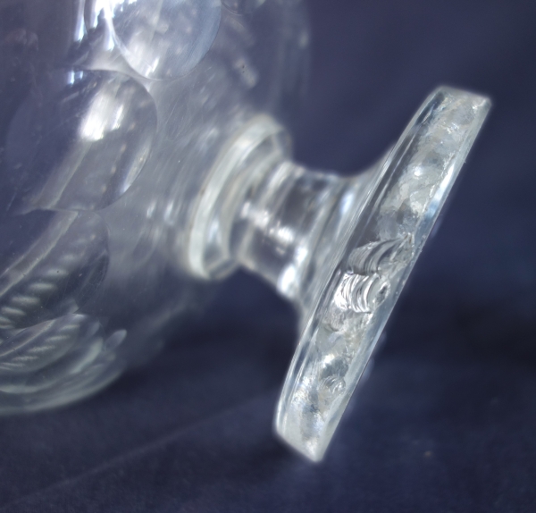 Drageoir en cristal taillé du Creusot d'époque 1830 - 1840
