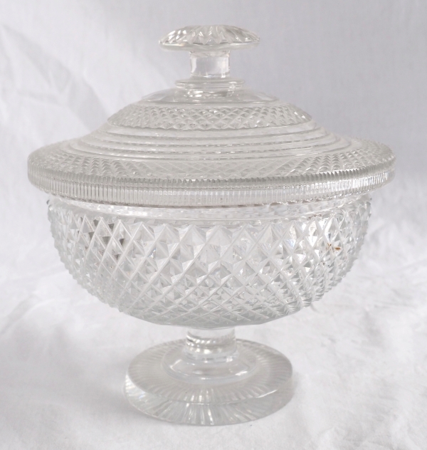 Le Creusot crystal candy box - Empire period, early 19th century circa 1815 - 1820