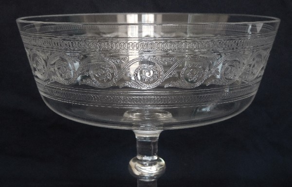 Drageoir en cristal de Baccarat, modèle Gravure Athénienne