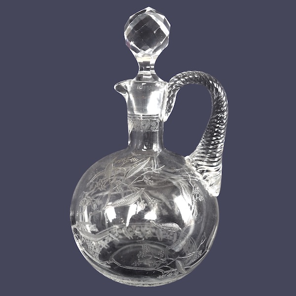 Baccarat crystal bottle, Mimosa pattern