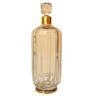 Baccarat crystal liquor decanter, Malmaison pattern enhanced with fine gold