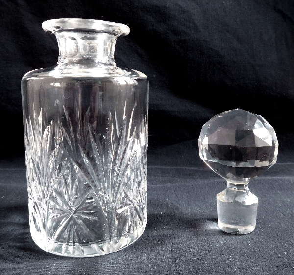 St Louis crystal perfume bottle, cut crystal Sapho pattern - 13.5cm