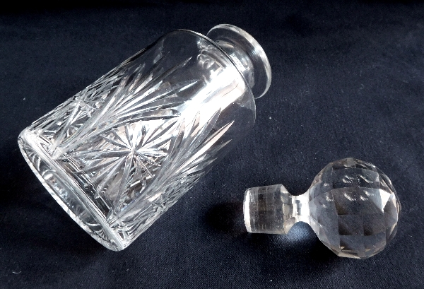 St Louis crystal perfume bottle, cut crystal Sapho pattern - 13.5cm