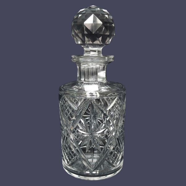 Baccarat crystal perfume or whisky bottle - signed - 20,2cm