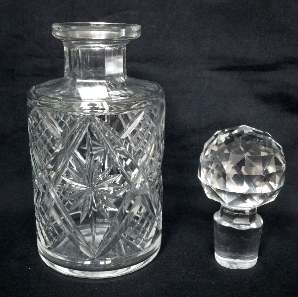 Baccarat crystal perfume or whisky bottle - signed - 20,2cm