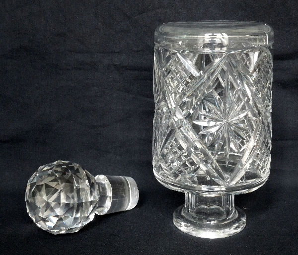 Baccarat crystal perfume or whisky bottle - signed - 20,2cm