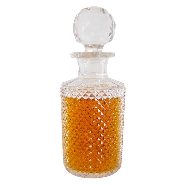 Grand flacon à whisky en cristal de Baccarat taillé, modèle Marie-Louise - 21,5cm