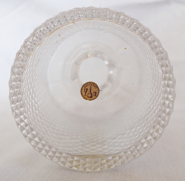 Grand flacon à whisky en cristal de Baccarat taillé, modèle Marie-Louise - 21,5cm