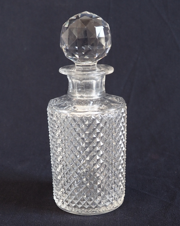 Grand flacon à whisky en cristal de Baccarat taillé, modèle Marie-Louise - 21,5cm