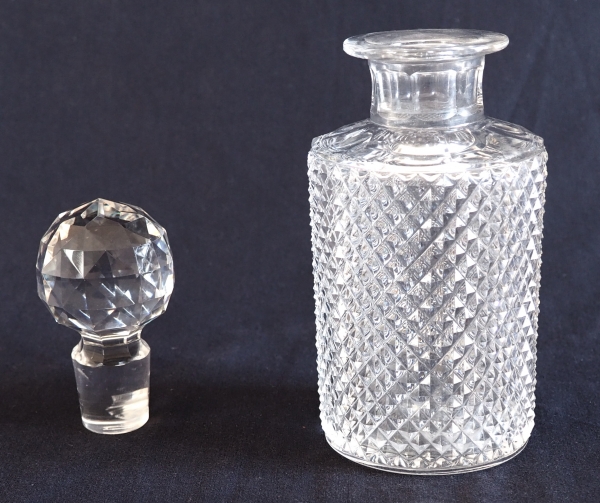 Grand flacon à whisky en cristal de Baccarat taillé, modèle Marie-Louise - 21,5cm