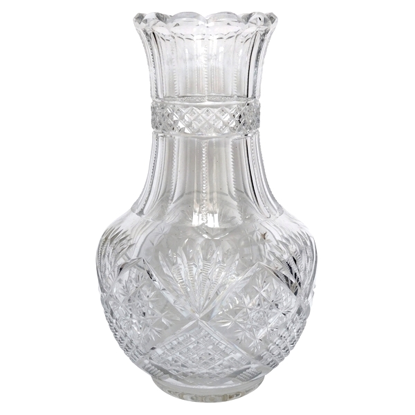 Antique French spectacular Baccarat crystal vase, early 20th century