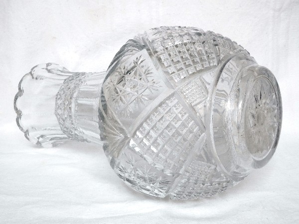 Antique French spectacular Baccarat crystal vase, early 20th century