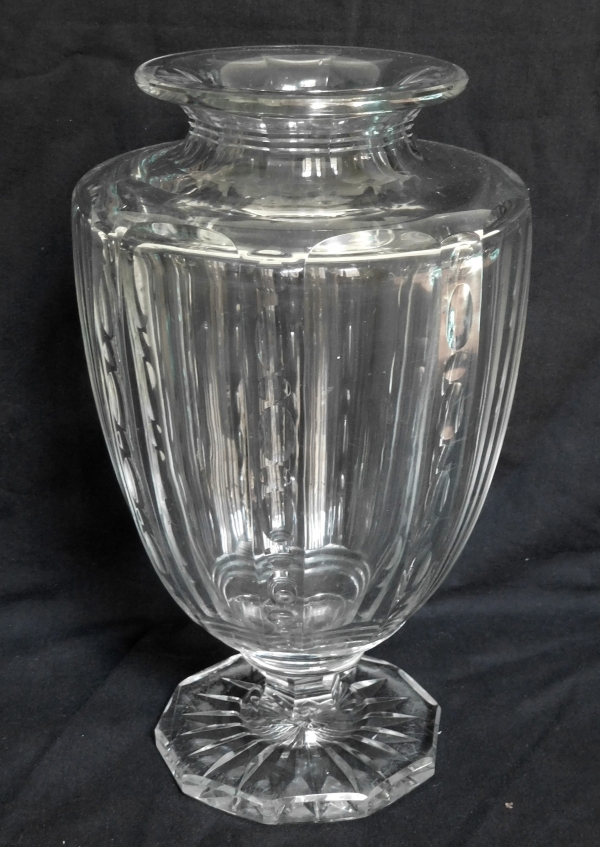 Tall Baccarat crystal vase, late 19th century