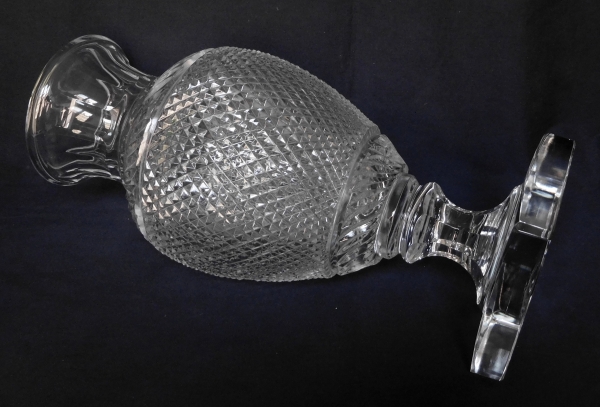 Grand vase de style Empire en cristal de Baccarat forme balustre, époque XIXe siècle