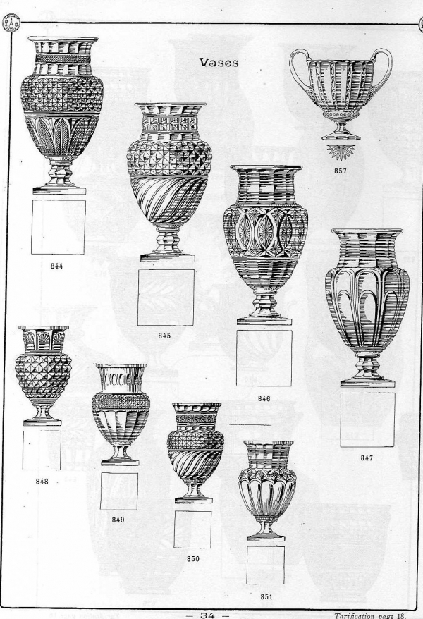 Grand vase de style Empire en cristal de Baccarat forme balustre, époque XIXe siècle