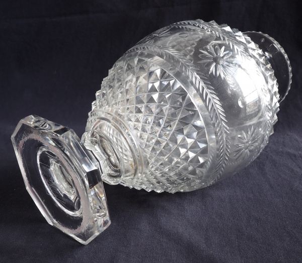 Tall Baccarat crystal vase, 19th century style - signed