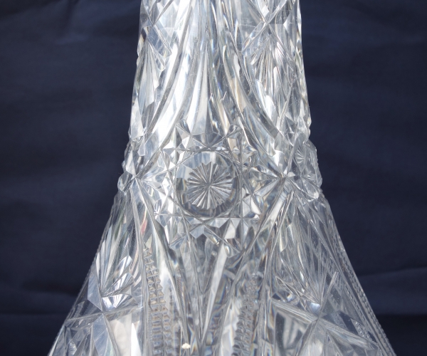 Spectacular Baccarat richly cut crystal vase - 39.5cm