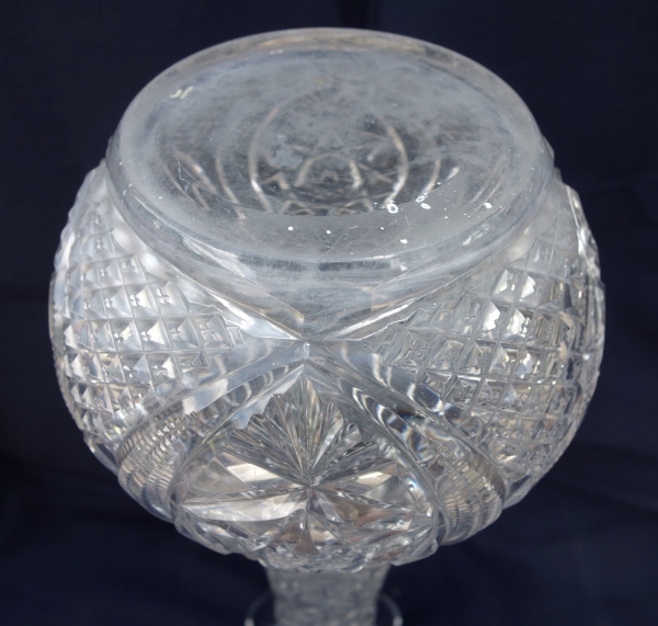 Spectacular Baccarat richly cut crystal vase - 39.5cm