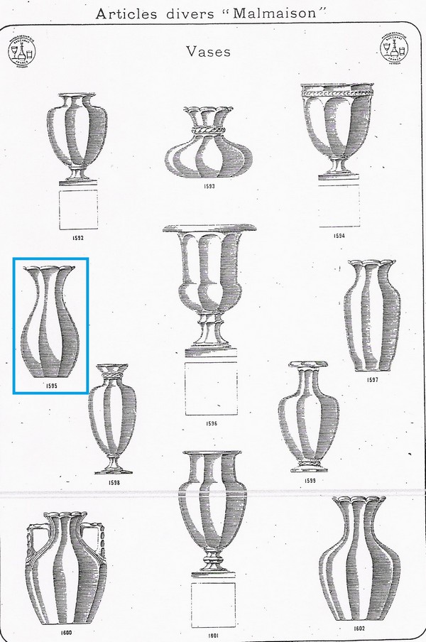 Tall Baccarat crystal vase, Malmaison pattern