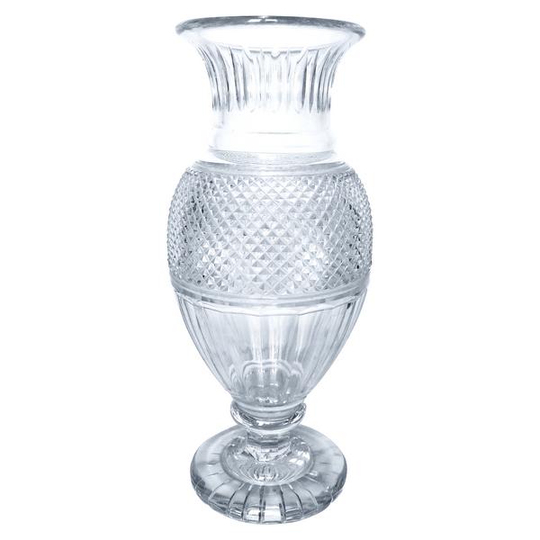 Vase Médicis en cristal de Baccarat, modèle Eurydice - signé - 35cm