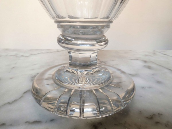 Spectacular Baccarat crystal vase, Empire style, Eurydice pattern - signed - 35cm