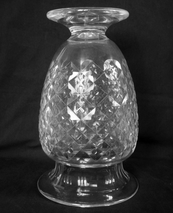 Tall St Louis crystal vase, Empire style, late 19th century