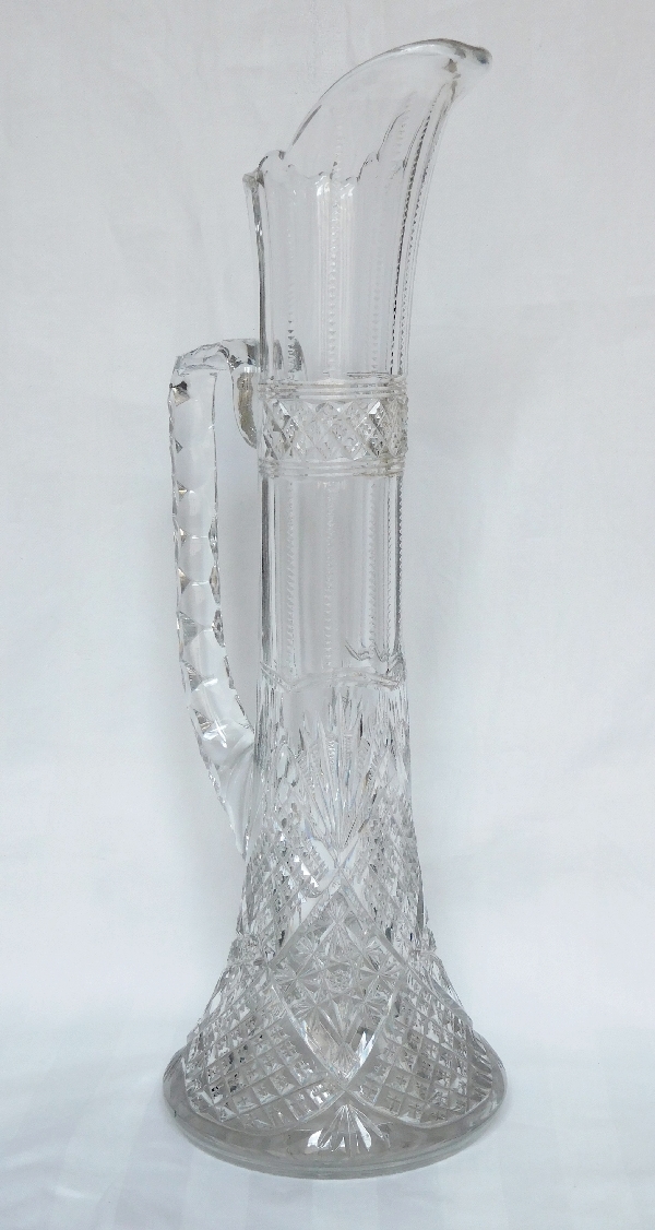 Baccarat crystal tall pitcher said canette - rare collector circa 1900