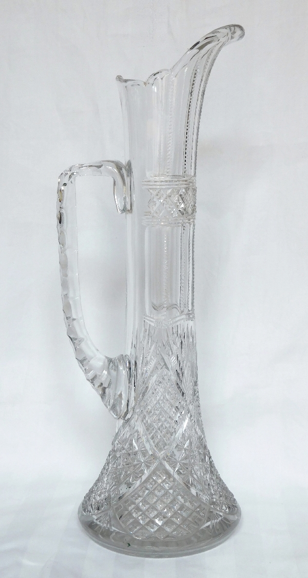 Baccarat crystal tall pitcher said canette - rare collector circa 1900