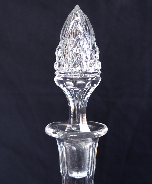 Baccarat crystal richly cut wine decanter circa 1900