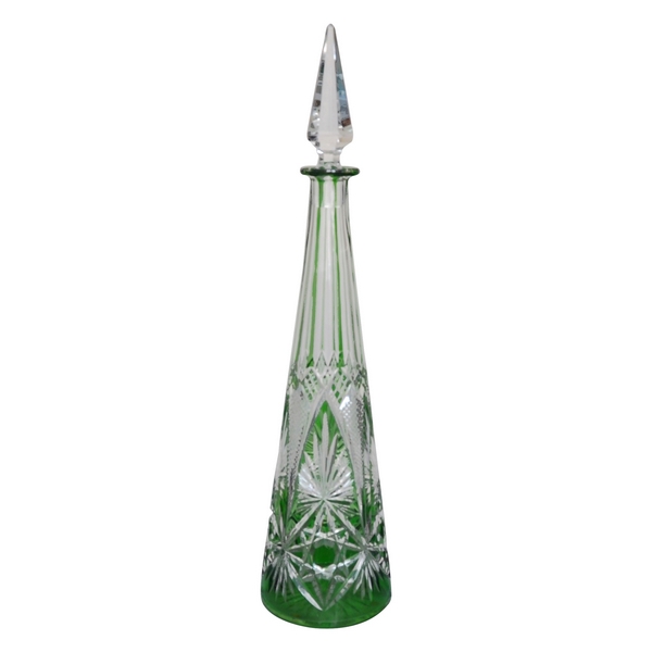 Tall Baccarat overlay crystal decanter